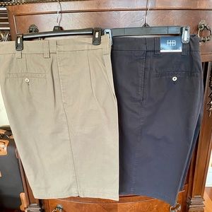 Harbor Bay by DXL Big & Tall Waist Relaxer Size 44 Long Shorts